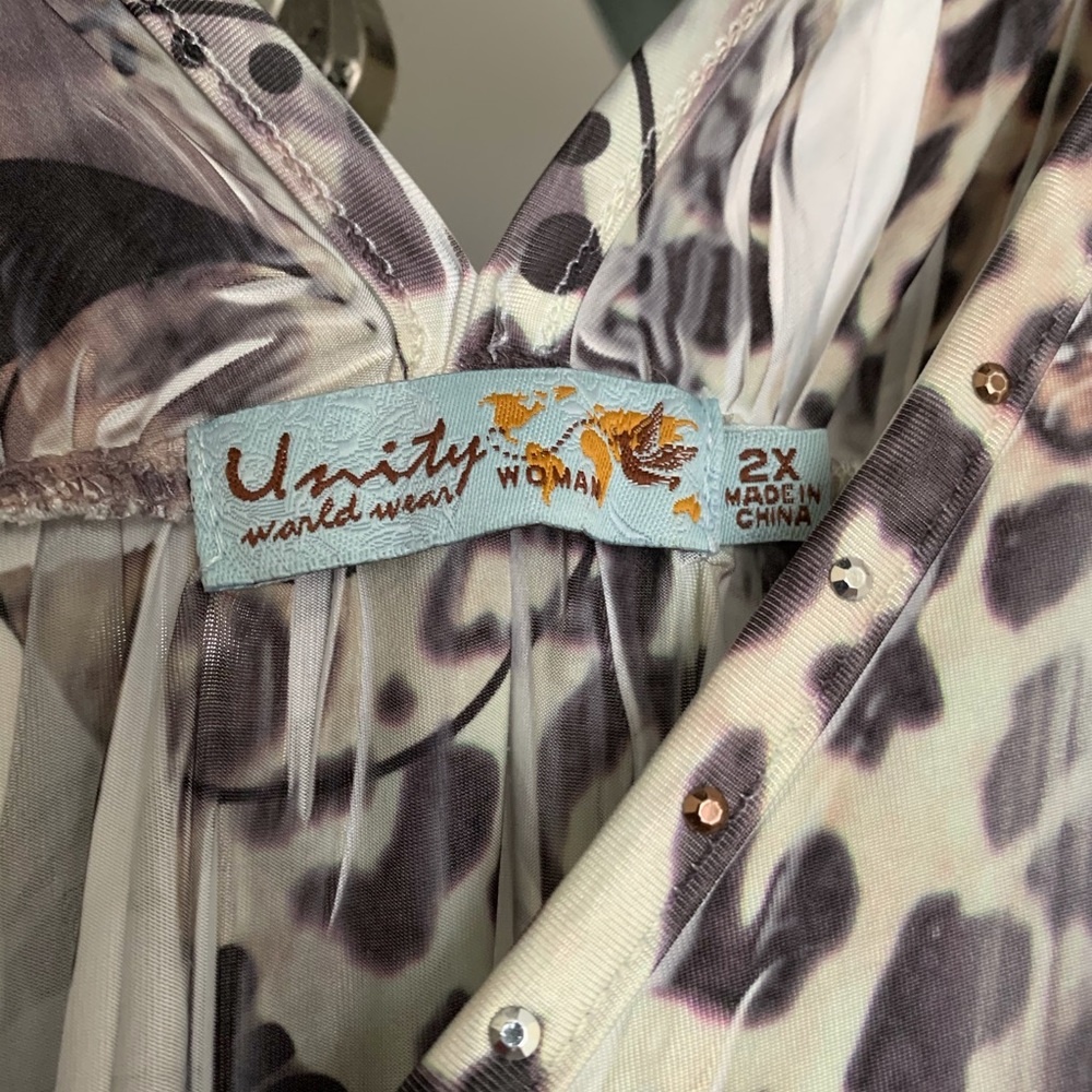 Woman’s animal print dress